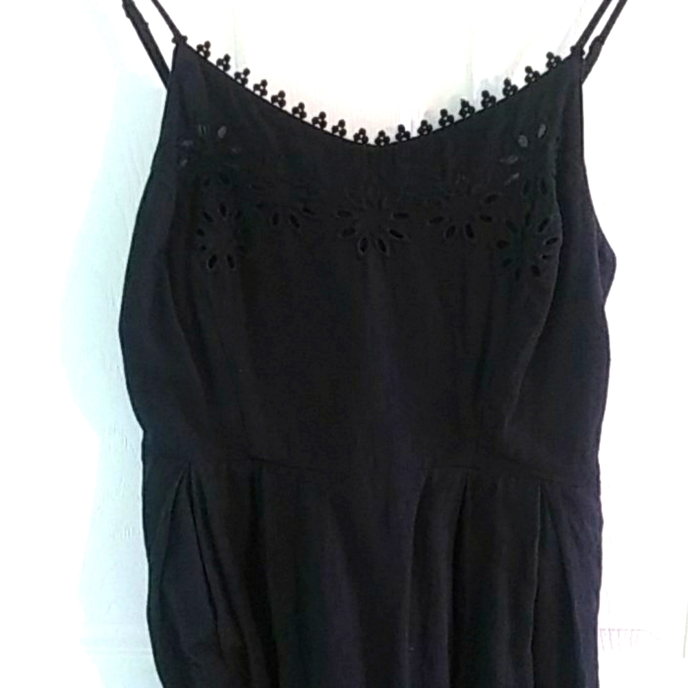 Black dress with sweet embroidered details